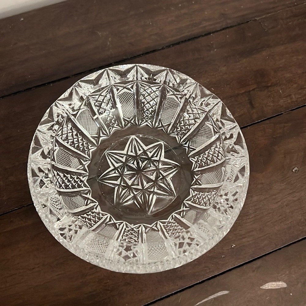 Vintage crystal ashtray